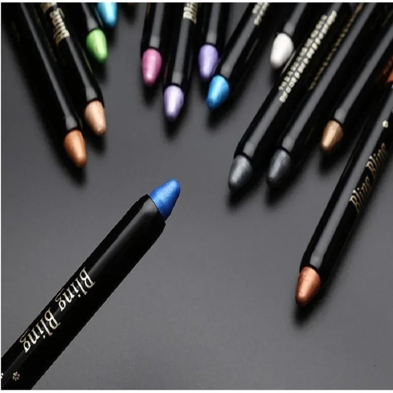 Matita ombretto perlescente impermeabile i Glitter duraturi Shimmer Ombretto Penna Eyeliner Stick Occhi Strumenti il trucco