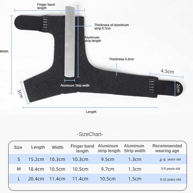 Handledsstöd barn thumb splint support stag för tenosynovit artrit tumme finger ärmskydd för barn sport handledsslag yq240131