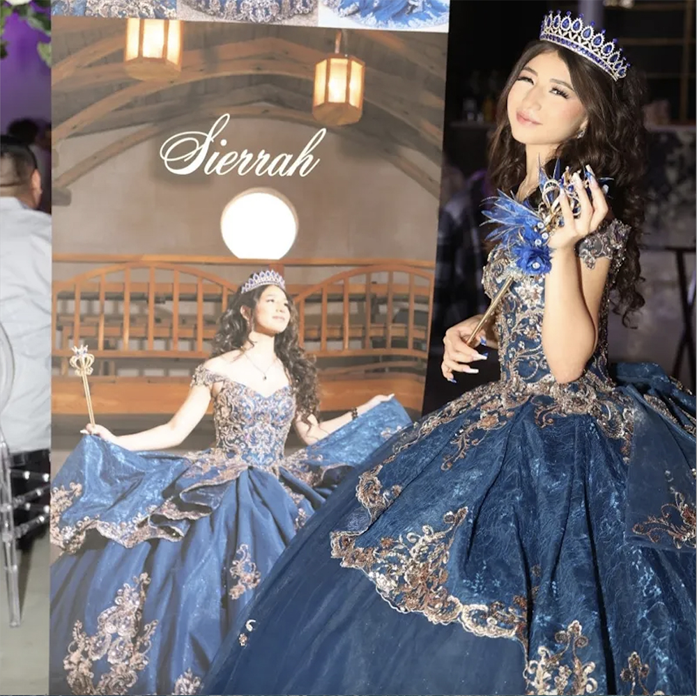 2024 Princess Navy Blue Off Shoulder Quinceanera Dresses Appliques Lace Beads Party Sweet 16 Ball Gown Vestidos De 15 Anos
