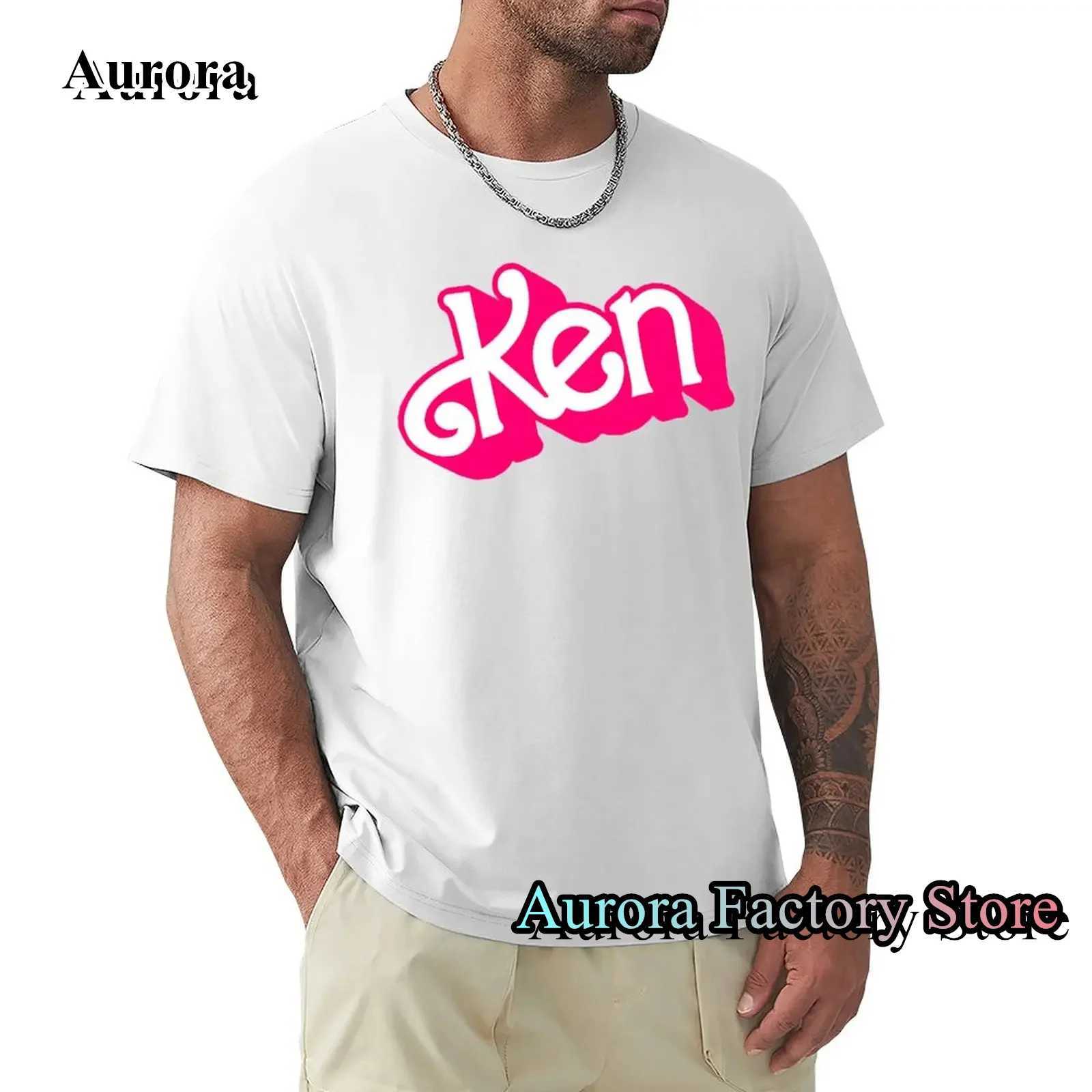 Herr t-shirts män sommar mode bomull t-shirt rosa ken brev tryck toppar tee manlig casual o-hals kläder kort ärm harjujuku streetwear