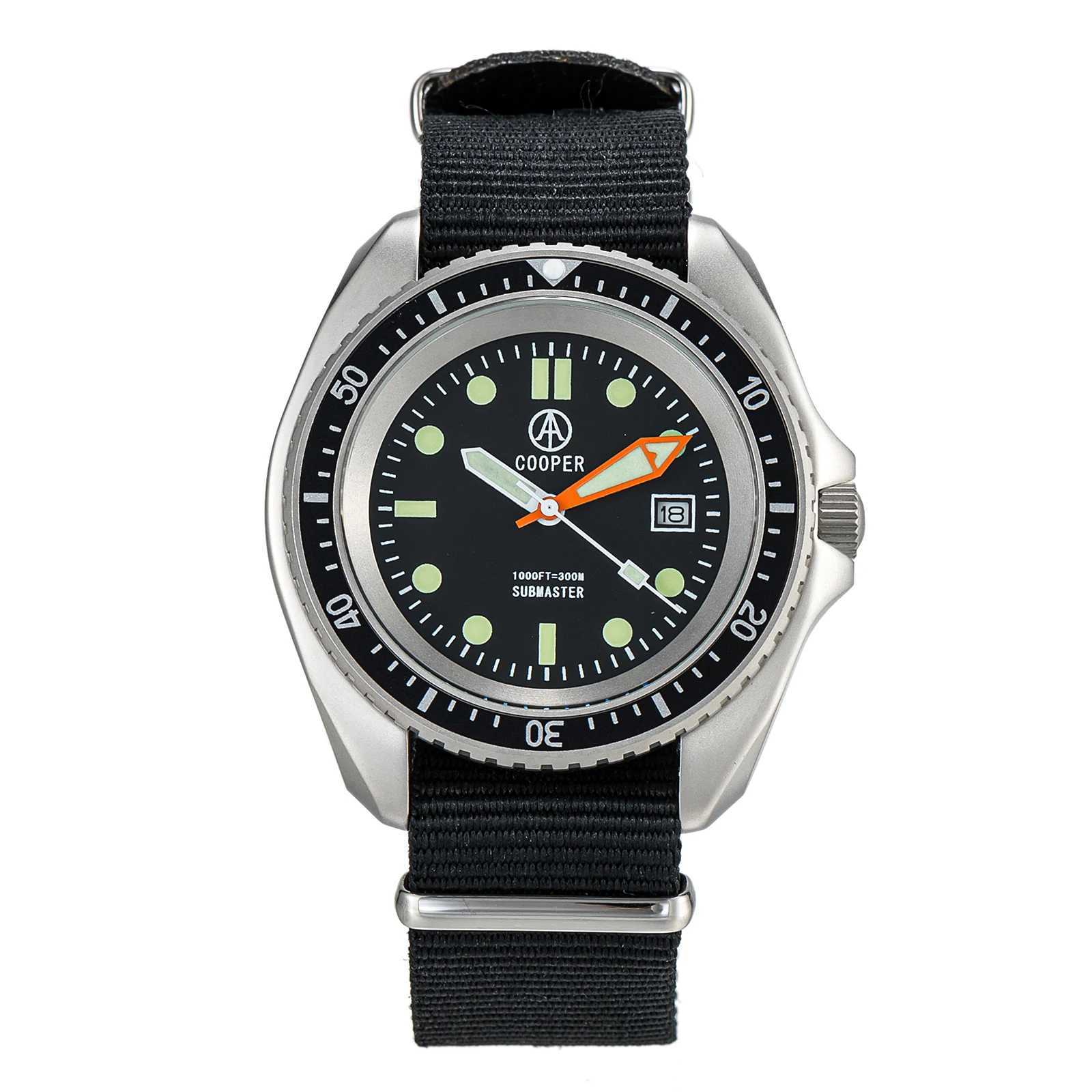 Other Watches Factory original 42mm Cooper Submarine SAS SBS Military 300M Diver Mens Watch Super Bright NATO BRAP 8016 R New Arrival J240131