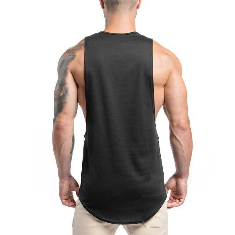 Regatas masculinas de fitness regata roupas de ginástica musculação treino algodão sem mangas colete masculino casual respirável moda estilingue camiseta YQ240131