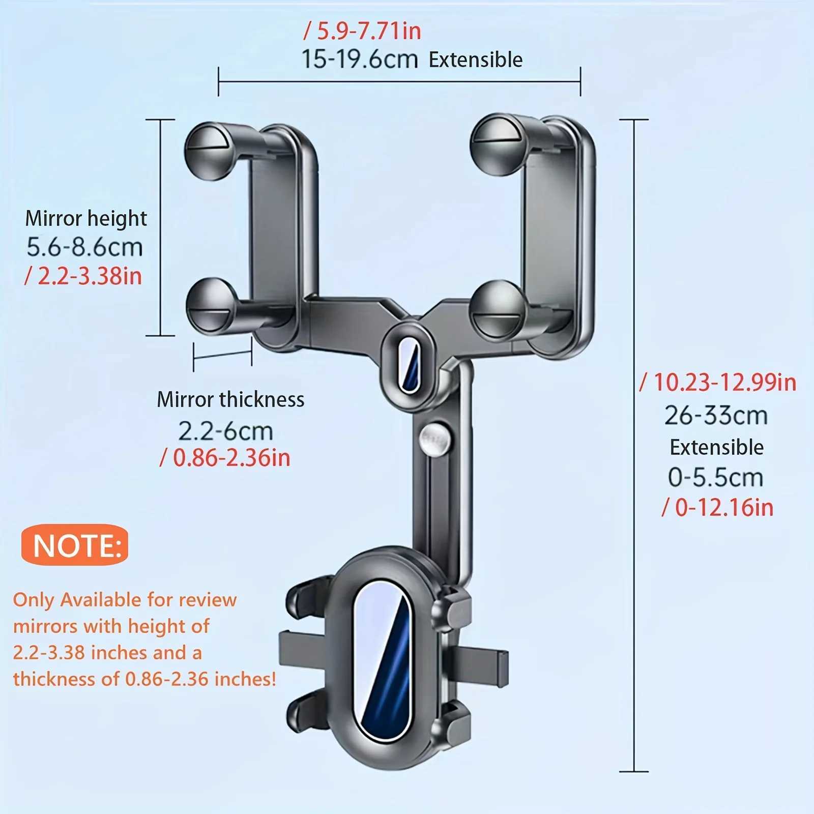 Cep Telefon Montajları Tutucular 360 Araba Dikizli Ayna Cep Telefonu Tutucusu Araba Rotasyonu Ayarlanabilir Teleskopik Çok Fonksiyonlu Telefon Araba Braketi Standlar YQ240130