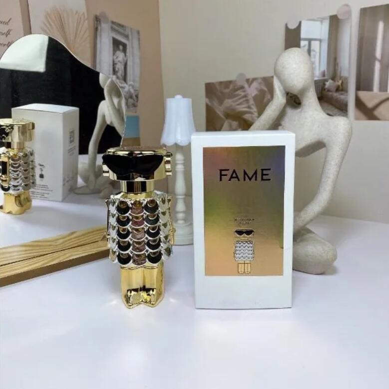 Amazing Fragrance 80ml Fame Perfume robot EDP 2.7fl.oz Eau De Parfum Long Lasting Smell Rechargeable Refillable Phantom Perfume 100ml EDT Men Cologne Spray