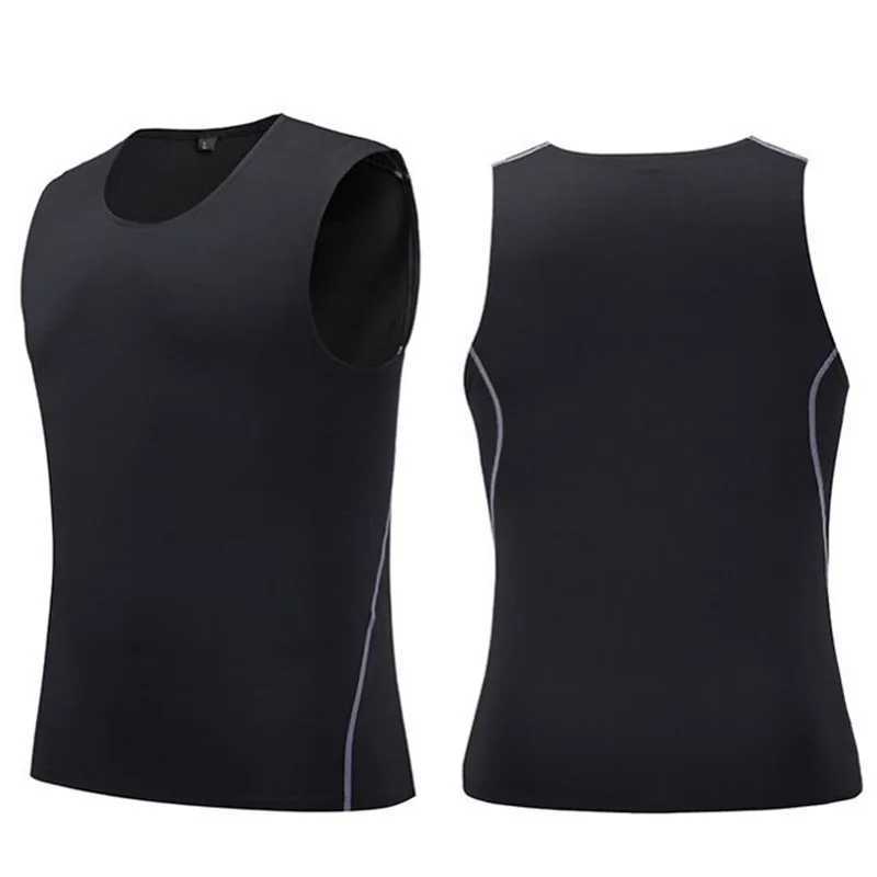 Men's Tank Tops Solid Gym Clothing Men Tank Tops Breathable Compression Sleeveless Shirts Basketball Quick-dry Gym Shirt Men Bodybuilding Vest YQ240131