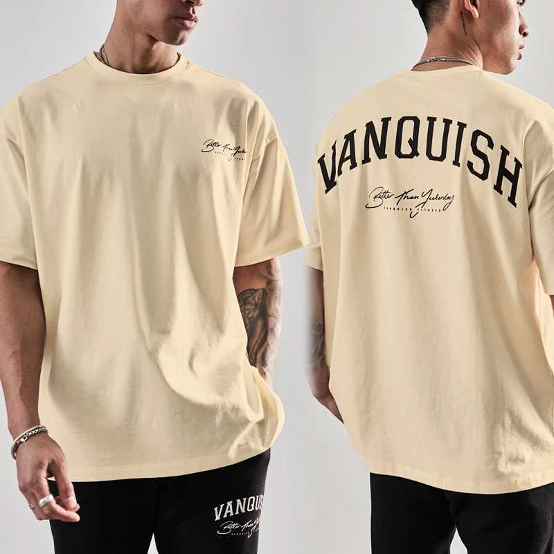 Camisetas para hombres Verano Hombres Moda Camiseta de algodón Vanquish Tops Tees Hombre Casual Y2K O-cuello Ropa Mujeres Manga corta Haruku Streetwear