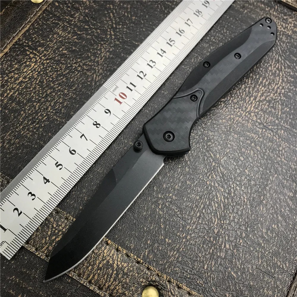 Coltello pieghevole BM 940-1 Osborne in fibra di carbonio 3.4 / S35V Lama liscia Manici in fibra di nylon nero Wave Coltelli tattici da esterno facili da trasportare Coltelli da sopravvivenza da caccia