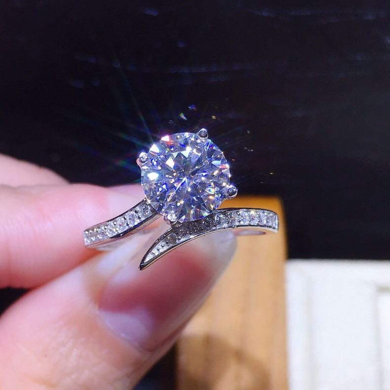 Ювелирные изделия, обручальное кольцо, женское круглое кольцо с цирконием и бриллиантами, белое позолоченное кольцо, кольцо для подруги, студента, подарок на день рождения