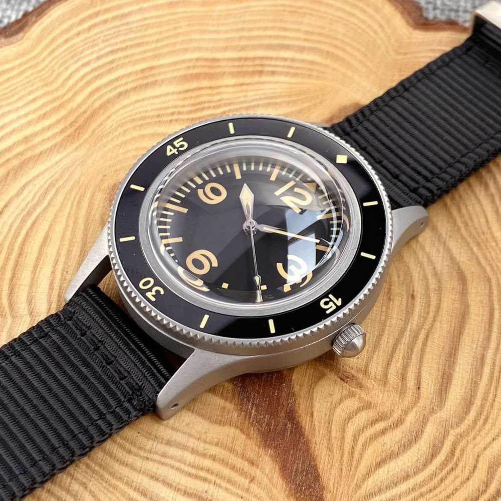 Other Watches Tandorio Diver NH35A Domed Sapphire C3 Super Lume Bezel Insert Black Dial Luminous 40mm Automatic Watch Men Business Dress Clock J240131