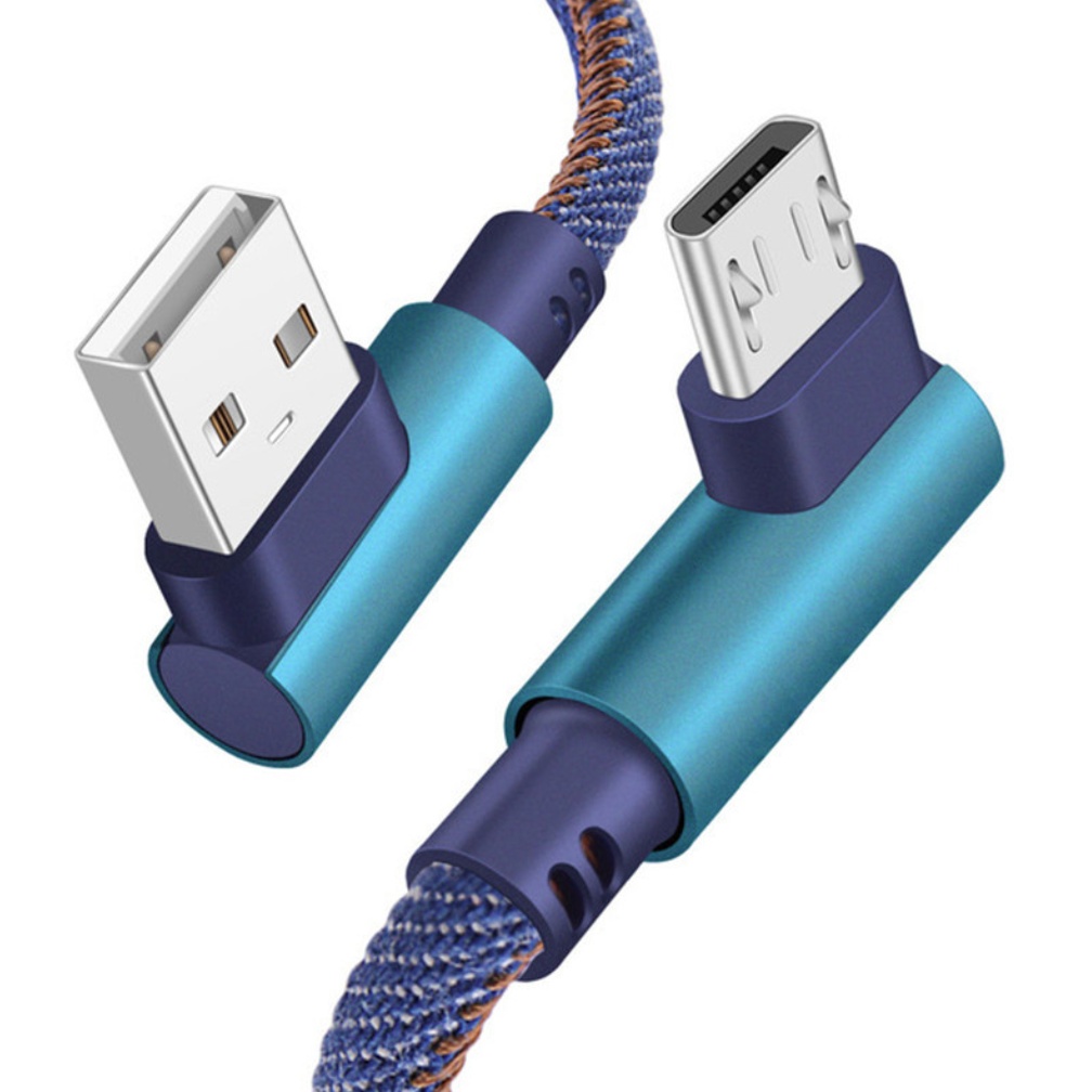 Denim data cable double elbow denim type-c Android fast charging cable mobile phone fast charge line dhl free