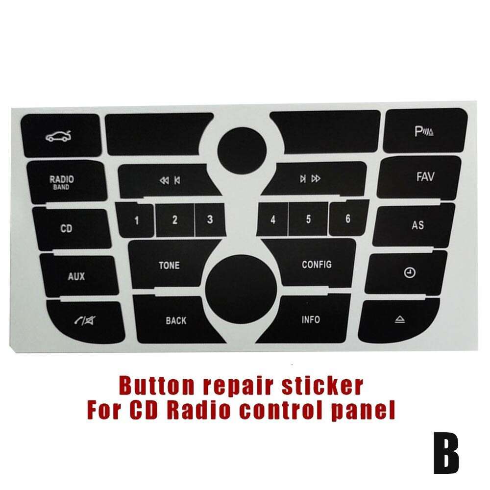 Opel Astra j Airpondyling Climate Clonter CD Radio Control Panel Car Accessories 用の新しい新しい新しいボタン修理ステッカー