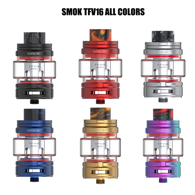 Smok TFV16 Tank 9 ml stor kapacitet med TFV16 0,17Hm Dual Mesh Coil 0,12Hm Airflow System vs TFV12 Prince E Cigarett Vaporizer Autenticic