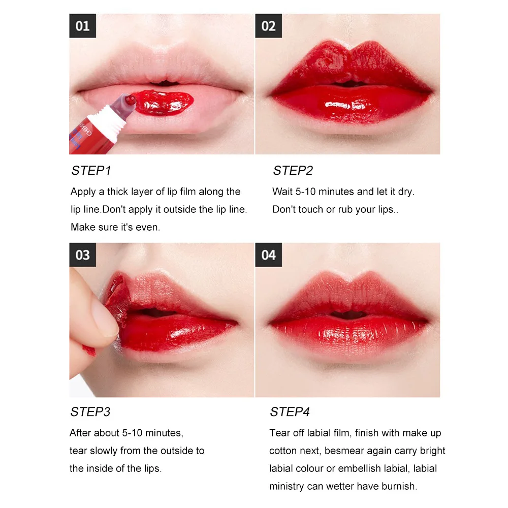 Shadow Fruit Flavor Peel Off Liquid Lipstick Waterproof Long Lasting Lip Gloss Pack Tatoo Wholesale Lipgloss