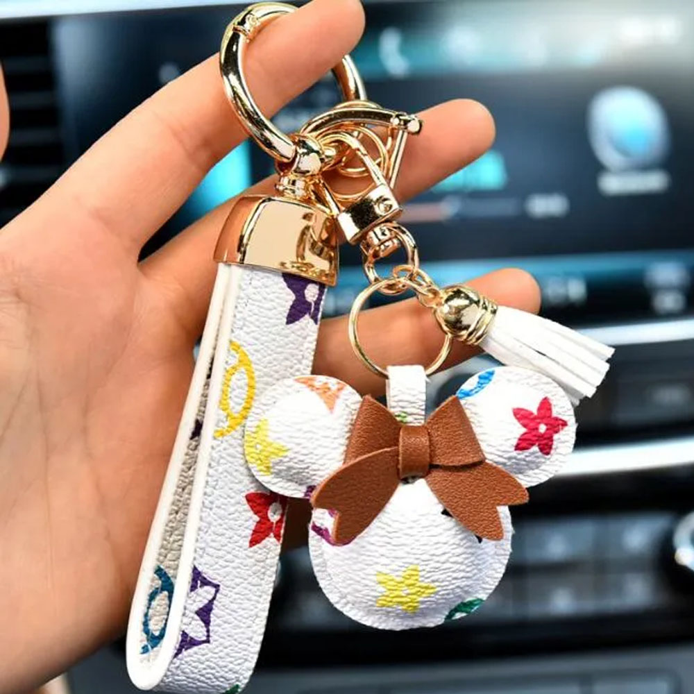 T GG Designer Keychain Wallet Keyring Fashion Purse Pendant Chain Charm Bucket Bag Flower Mini Coin Holder Keychains Bag Trinket Gifts Tillbehör