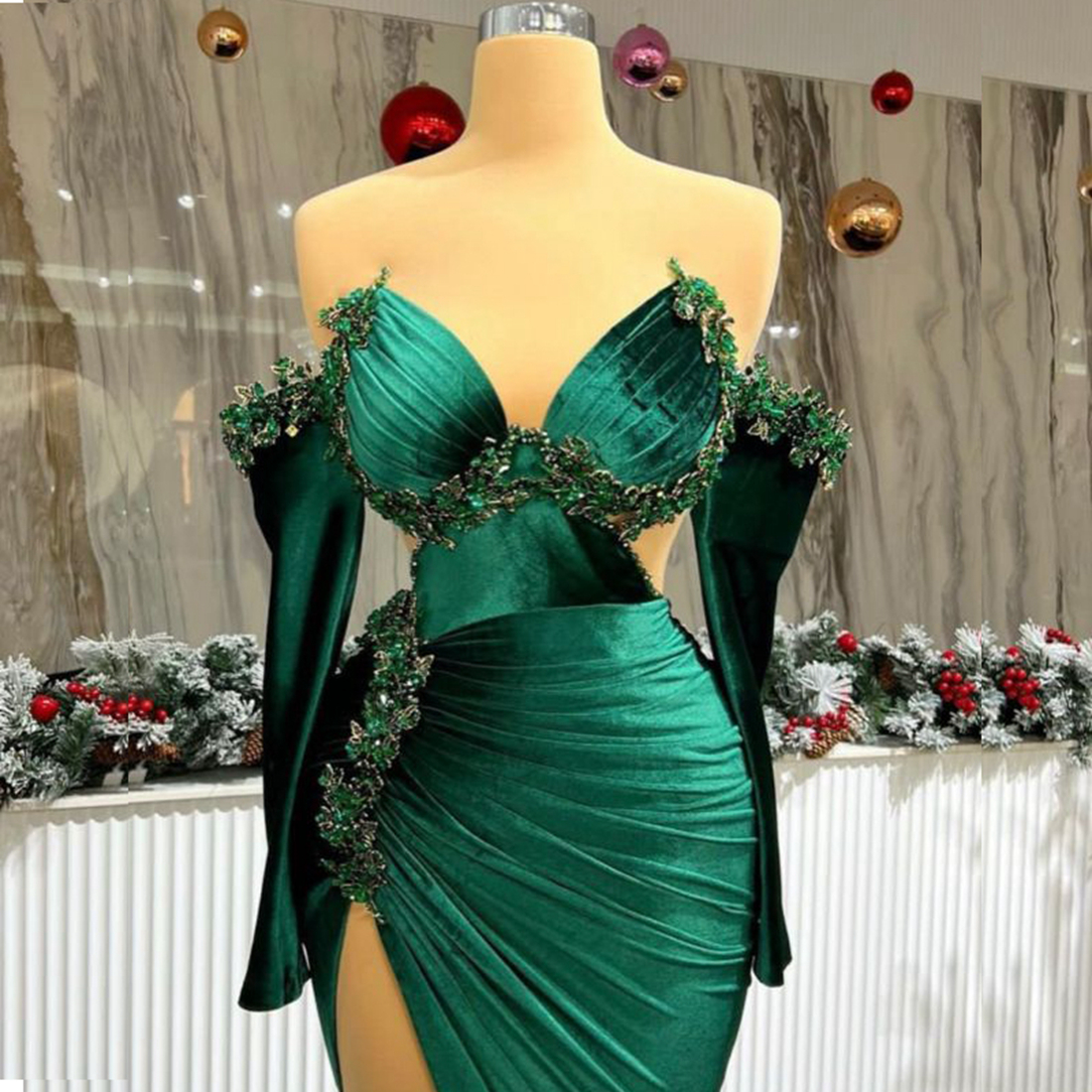 Emerald Green Cocktailklänningar Korta balklänningar från axel Appliced ​​spetspärlade miniklänningar för speciella tillfällen för afrikanska svarta flickor födelsedag 072