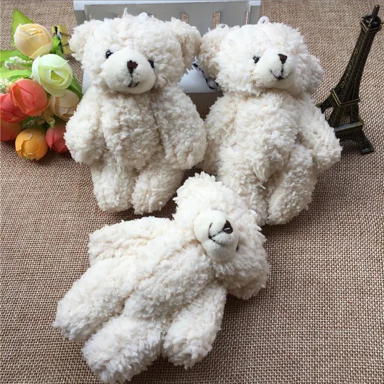 2024 Kawaii Petit Ours En Peluche Joint En Peluche Avec Chaîne 11 CM Jouet Teddy-Bear Mini Ours Ted Ours En Peluche Jouets Cadeaux De Noël gif