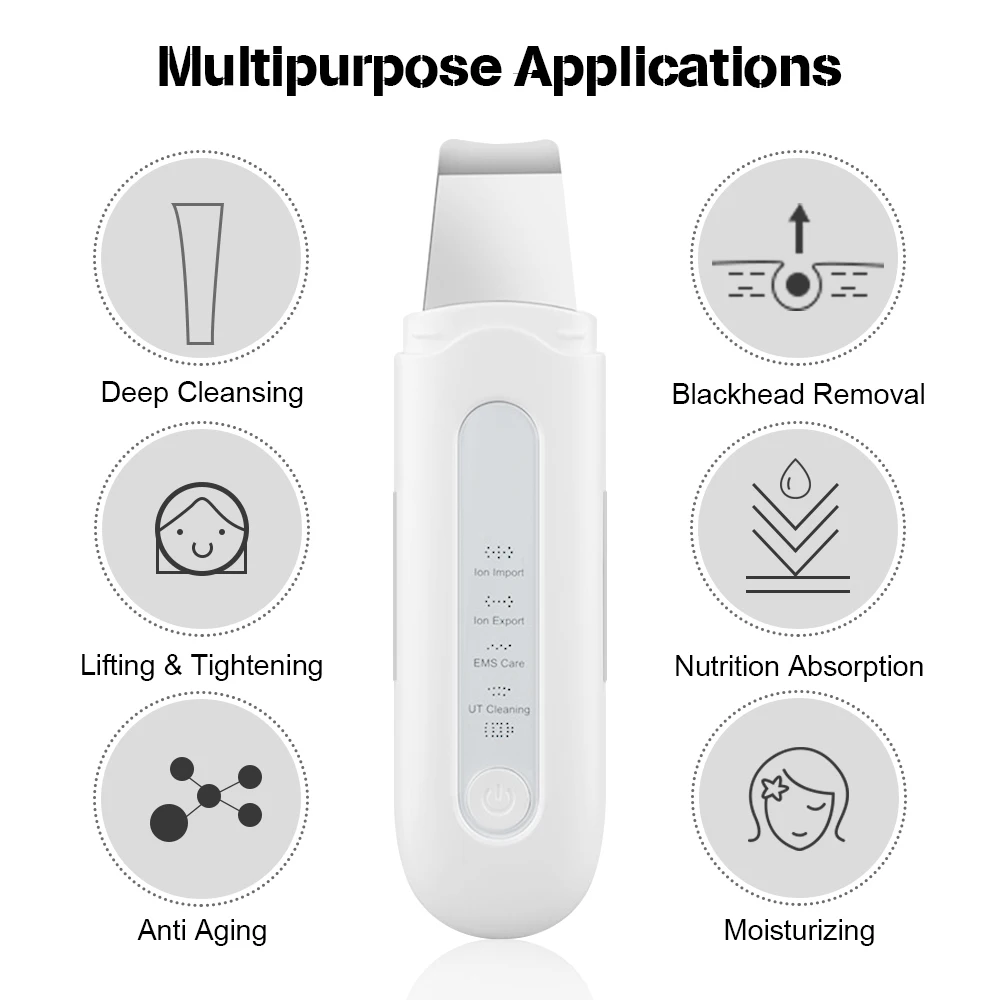 Rimozione di punti neri Aspirapolvere pori Scrubber la pelle Viso Ance Strumento la rimozione di brufoli Cura della pelle Ringiovanimento della pelle ad ultrasuoni