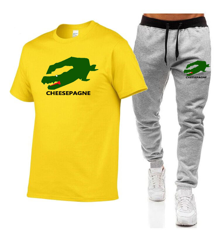 Été nouveau costume pour hommes vêtements de sport à la mode hommes à manches courtes T-shirt survêtement hommes tenue décontracté hommes survêtement costume