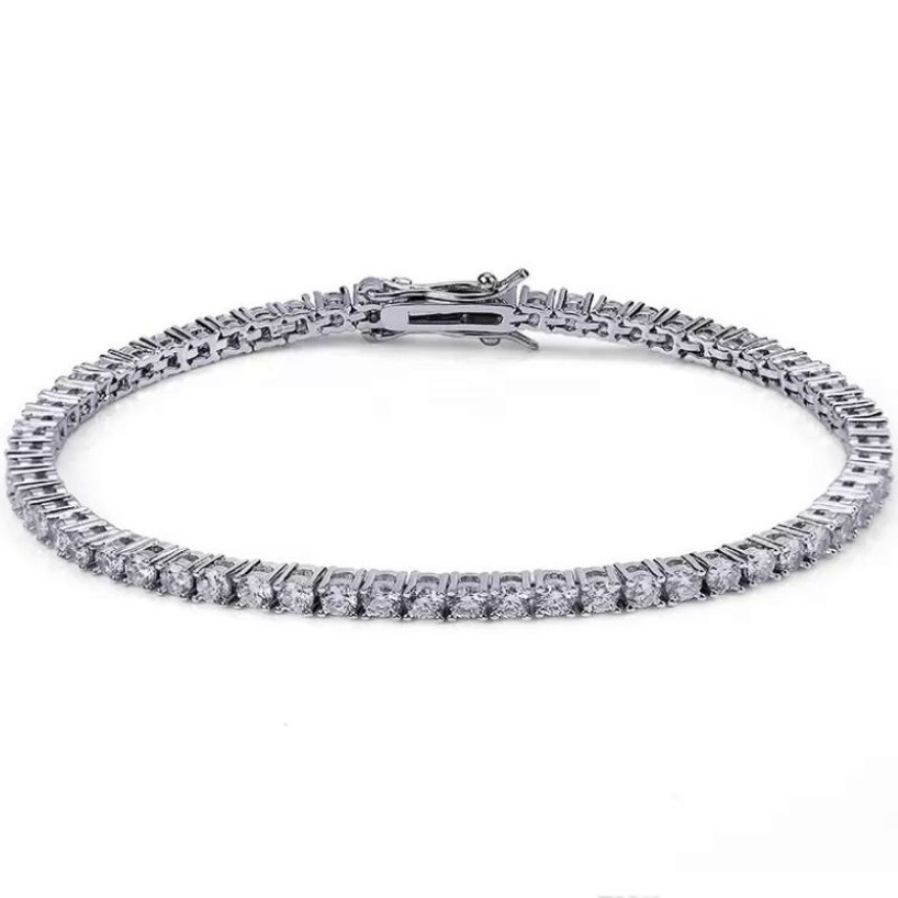 Pulseiras de tênis homem cz diamante moda pulseira jóias designer 7/8 polegadas aaa zircônia cúbica dia dos namorados namorada mulheres homens 263j