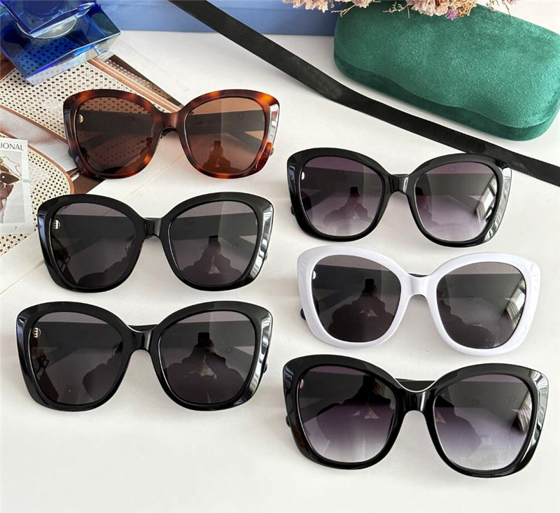 Nieuwe fashion design cat eye zonnebril 0860S klassiek acetaat frame eenvoudige en populaire stijl veelzijdige outdoor uv400 beschermende brillen