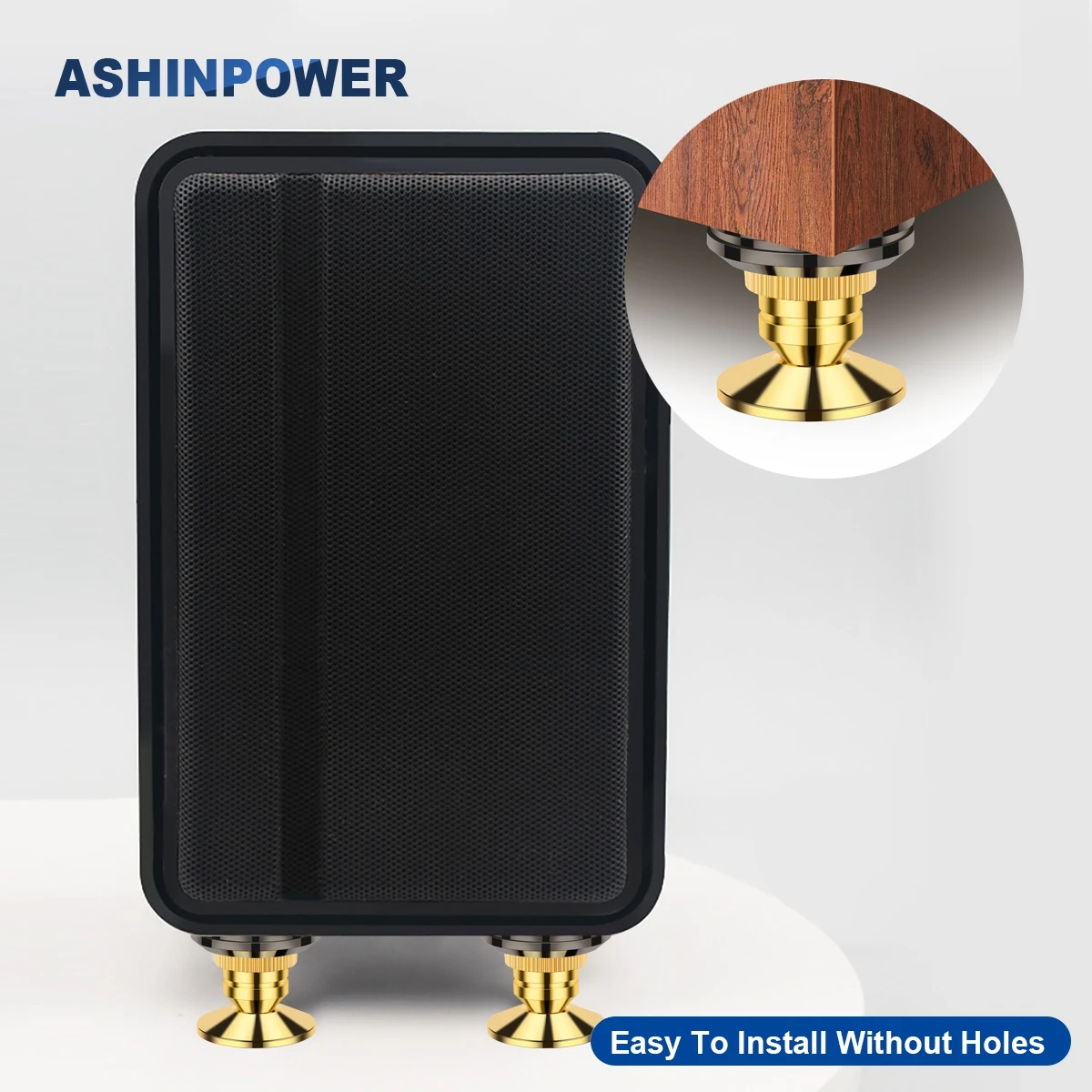 Głośniki Ashinpower Gold Plane Padanie Szokowe Kolce HiFi Stand Feet Spike do Audio Wzmacniacz CD Absorbera Gwóźdź