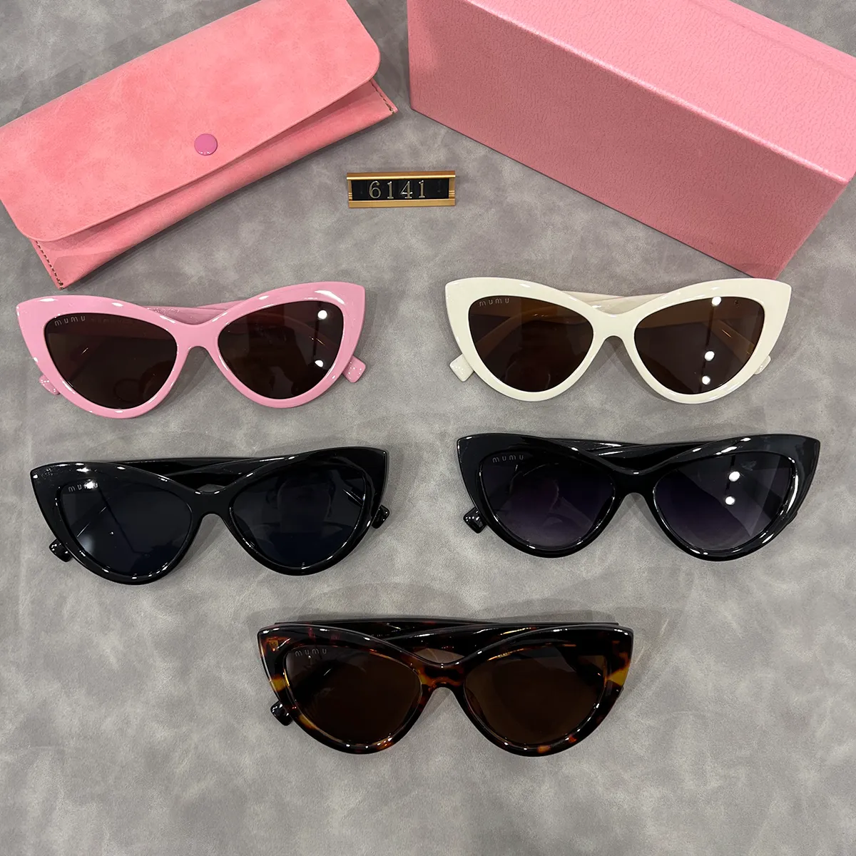 Designer sunglasses MU cat-eye sunglasses for women premium letter peplum sunglasses premium quality