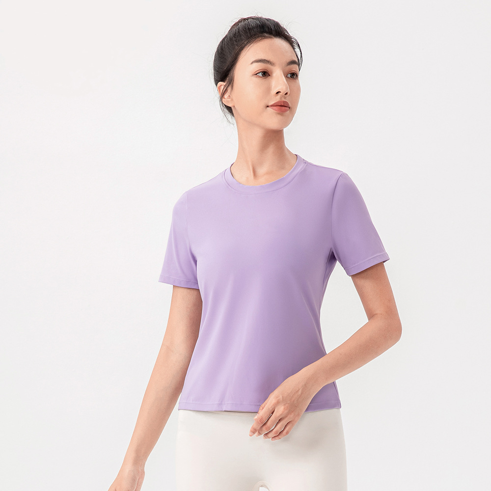 Vui-003 Yoga Womens Sports Tシャツを着る女性の短剣のTシャツ水分