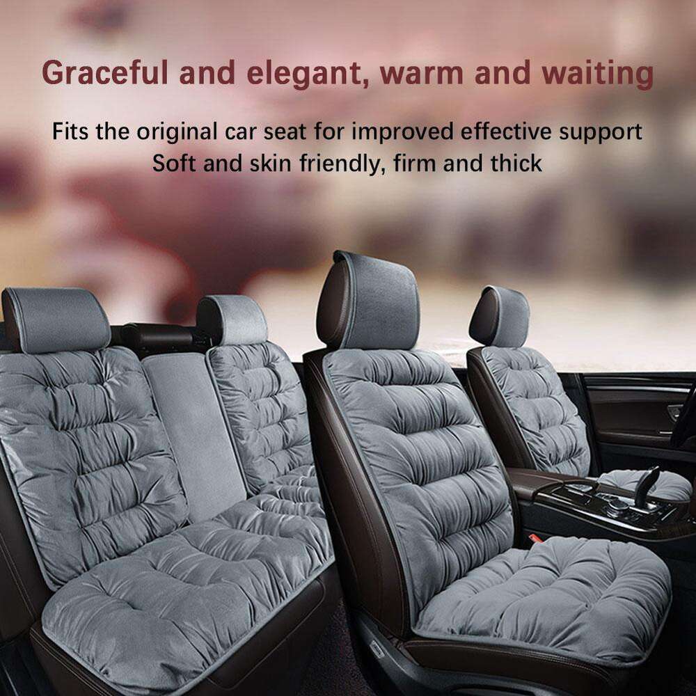 New New New Universal Front Cover Antiscratch Durable Seat Soft Anti Slide Relieve Fatigue Pad Winter Warm Car Cushion