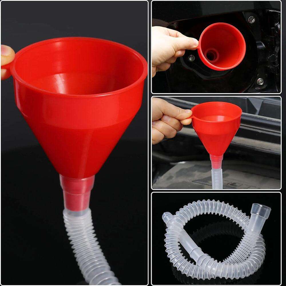 New New Motor Refuel Funnel Long Detachable Hose Gasoline Engine For Automotive Engineering Gardening Oil Filling Anti-Leakage Filler