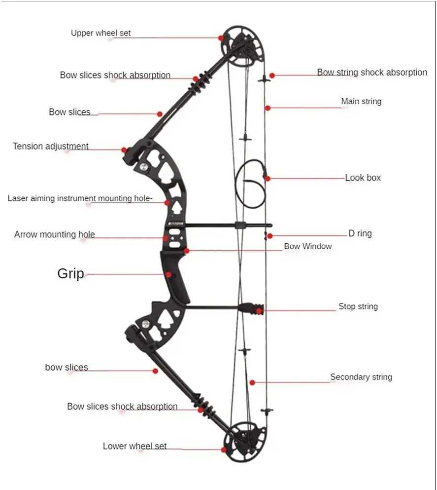 Arco Flecha 30-60 Lb Tiro con arco compuesto Luz de arco Aleación de magnesio Tubo vertical Arco y flecha Conjunto Tiro Polea Arco YQ240301