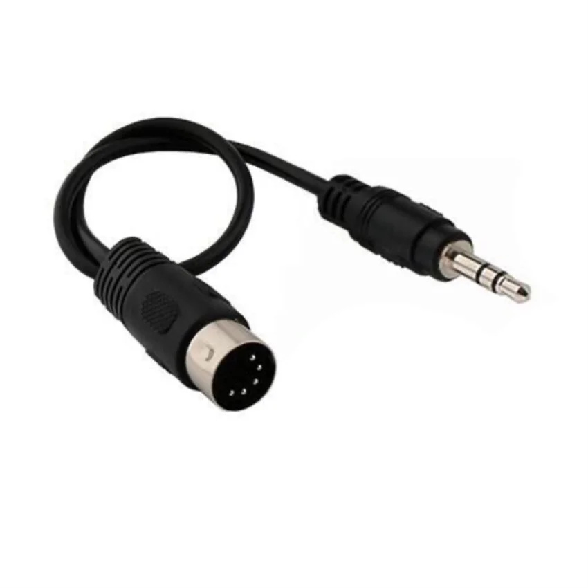 Câble adaptateur audio mâle MIDI5-core 3.5cm, câble de connexion DIN5 mâle à DC3.5 mâle pour guitare électronique et piano