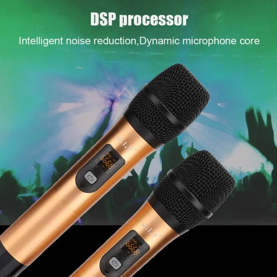 Microfones Wireless Microphone Karaoke Audio Set Bluetooth 5.0 Home Audio Set för mobiltelefon/KTV/Karaoke DJ Karaoke -tillbehör