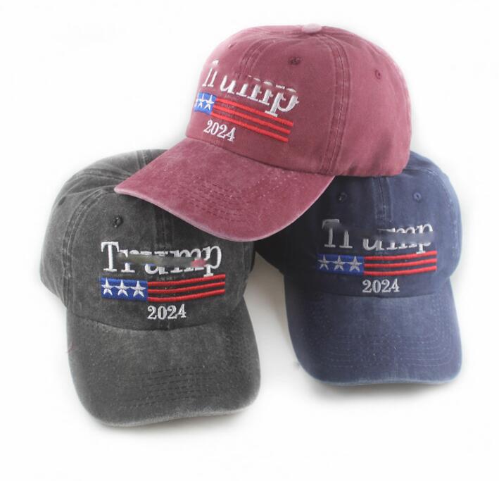 10 färger Trump Hats 2024 Biden Summer Net Peak Cap USA Presidentval Baseball Caps Washed Cotton Sun Hat DB652