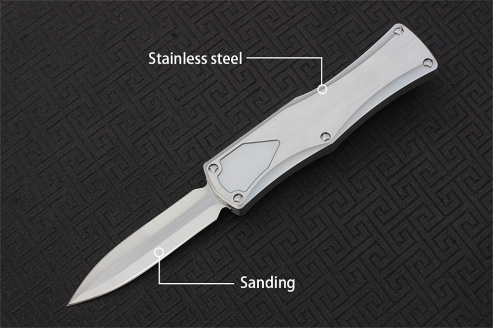 Lâmina de faca dobrável VESPA Deusa: M390 cetim/espelho Cabo: aço inoxidável, facas de sobrevivência para acampamento ao ar livre, ferramentas EDC