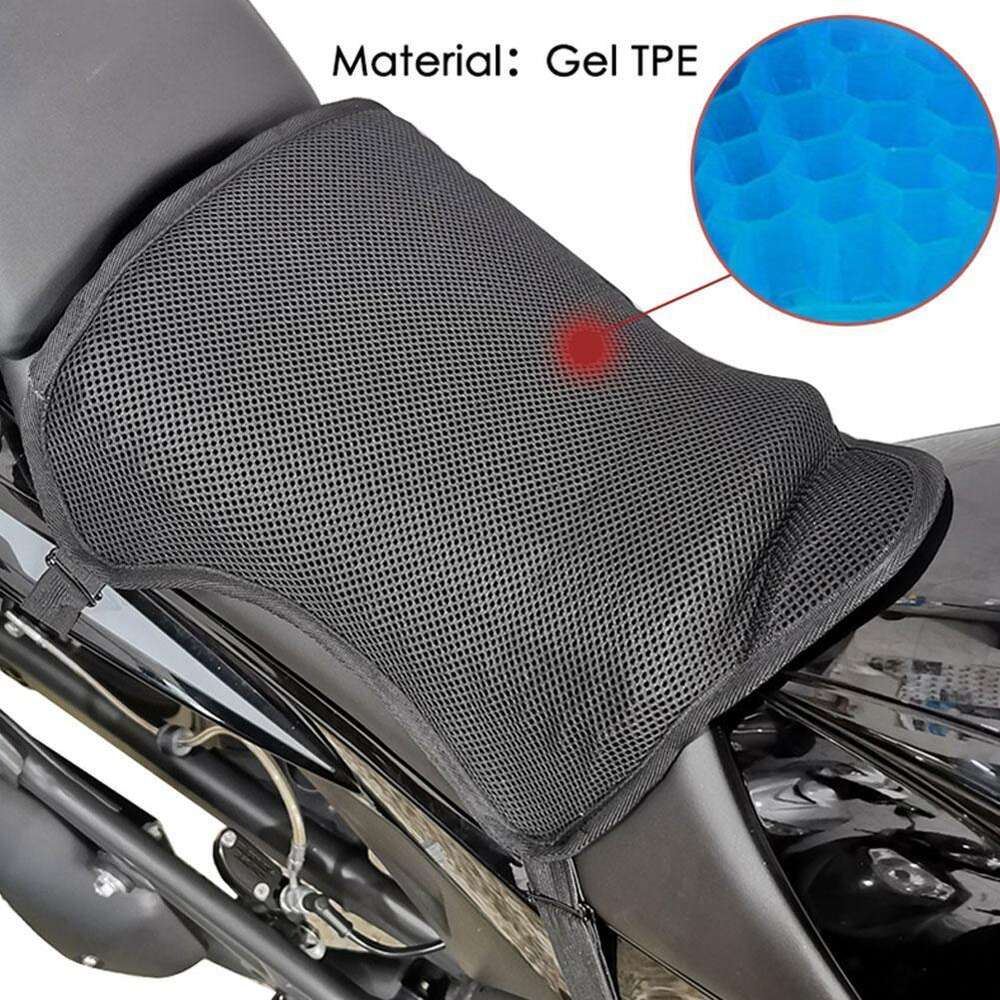 New New New Motorcycle Gel Cushion Breathable Heat Insulation Air Cover Sunscreen Slip Season Absorption Anti Four Shock Pad Seat G1n9