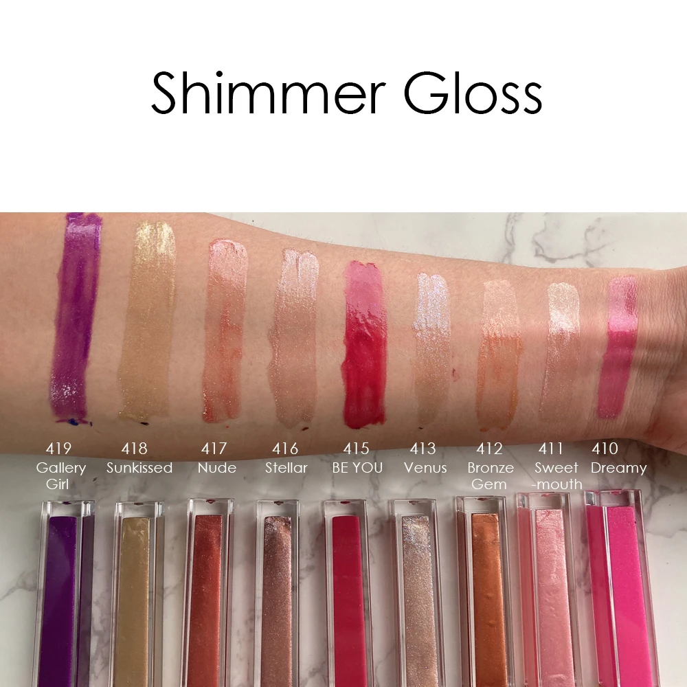 Printers Filled Up Lip Gloss on Black Gradient Square Tube Printed Your 27 Matte Shades Liquid Lipsticks Full Coverage Waterproof