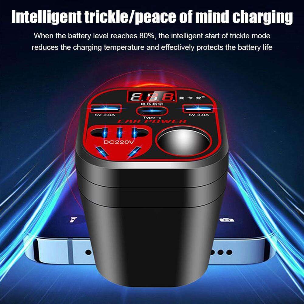 Nouveau Nouveau nouveau onduleur 12V/24V universel USB 3.0 Port de charge affichage intelligent pièce automobile prise convertisseur accessoires de voiture