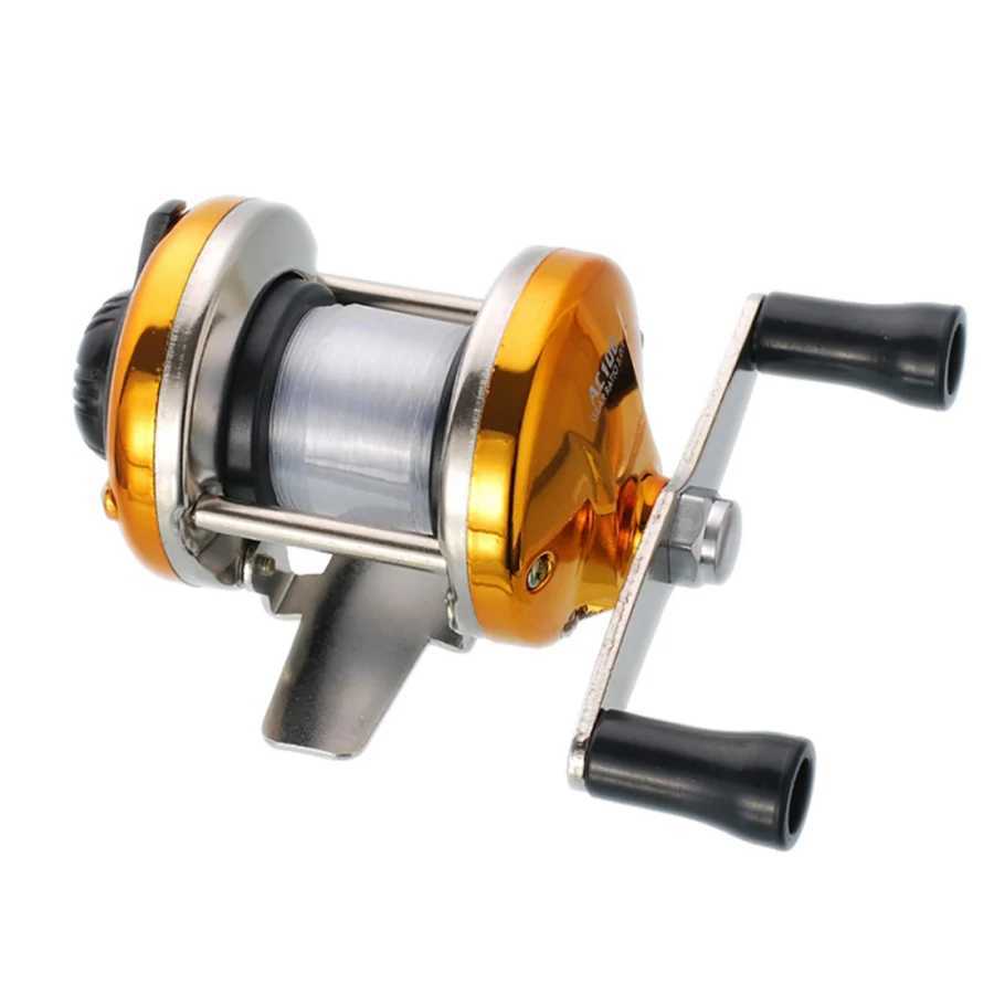 Canne da pesca barche Nuovo Mini 5.2 1 Mulinelli da pesca sul ghiaccio Metallo Destra Sinistra Mulinello da esca Casting Ruota Accessori da spiaggia con lenza YQ240301