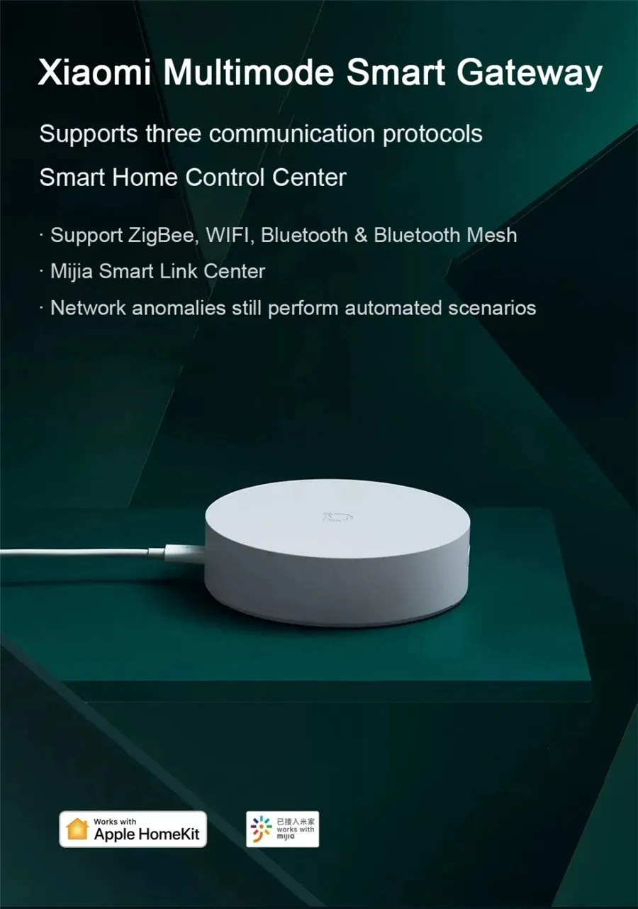 コントロールXiaomi MijiaマルチモードスマートホームゲートウェイZigbee 3.0 Wifi Bluetoothメッシュ互換性のあるインテリジェントホームハブ付きホームキット