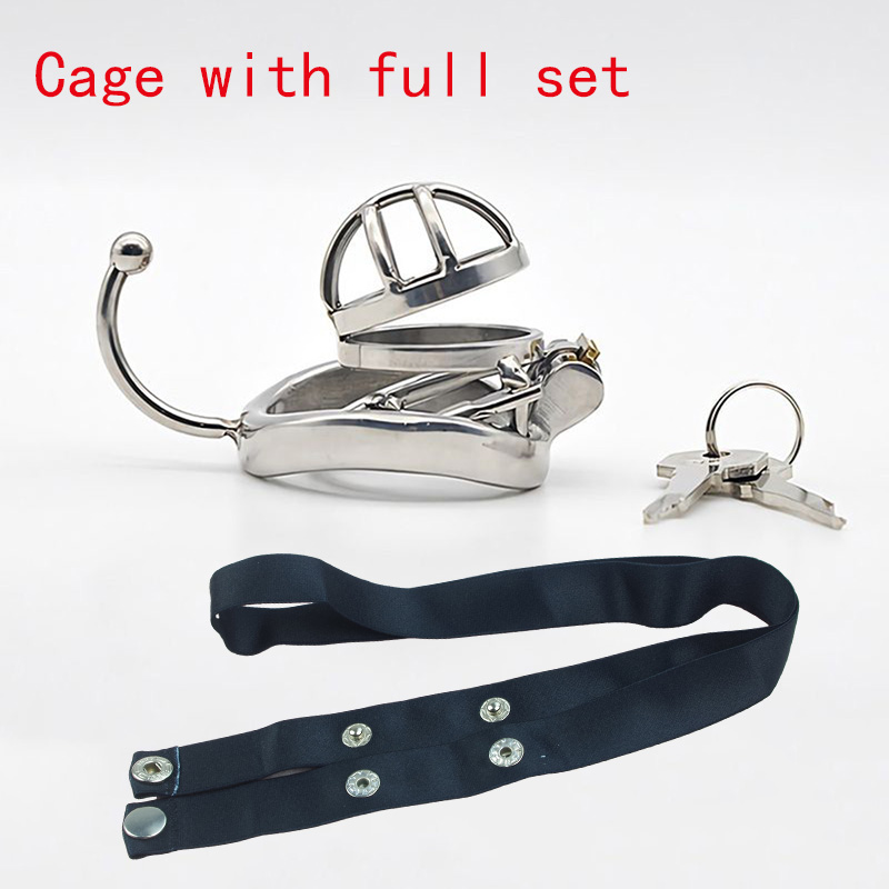 Rostfritt Stee Chastity Cage för män Stål Chastity Devices Cock Cage Manlig kyskhetsbälten Penis Bur Barbed Ring Sex Toy for Men