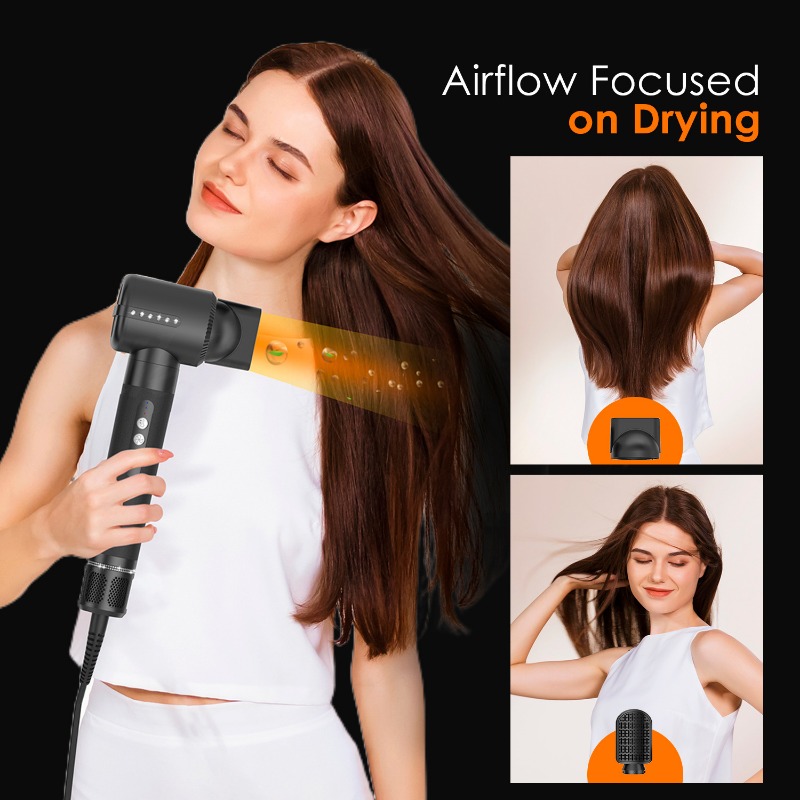 Alta velocidade 7-em-1 pente de ar quente modelador de cabelo automático para ondular ou alisar alisador de cabelo modelador de cabelo elétrico secador de cabelo