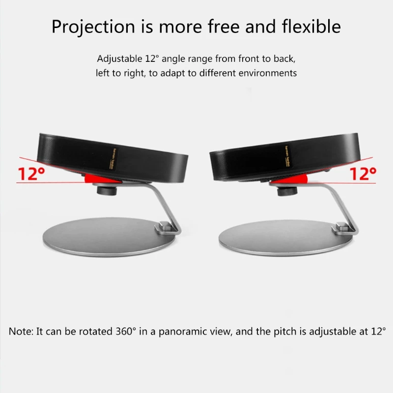 Fästen 2022 Ny Projector Tabletop Stand Desktop Bracket Aluminium Alloy avtagbar 360 ° Justerbar hållare kompatibel med XGIMI H2/H3