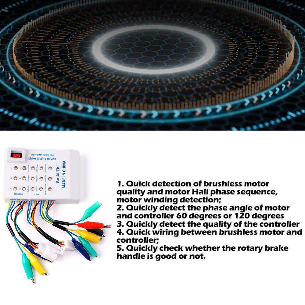 Ny ny ny elektromobilreparationsanordning Scooter Underhållsborstfri Motor Hall Controller Tester för 24V/36V/48V/60V/72V