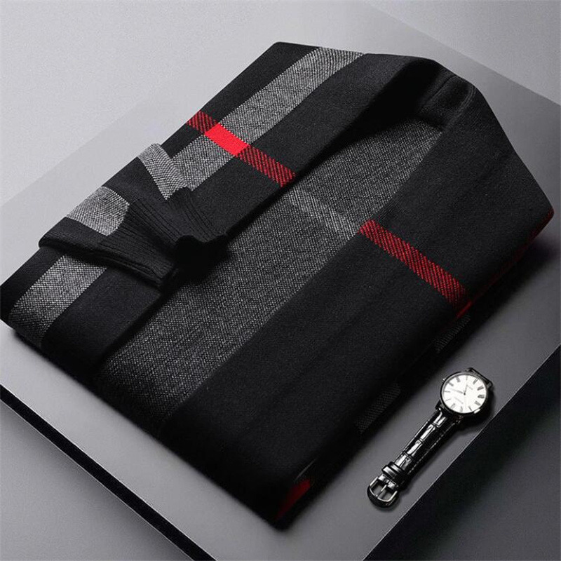 Luxury 2024 Men's Sweaters V-neck for Designer Brand Fashion Knitted Cardigan Black Korean Dress Casual Coats Jacket Mens Clothing M-4XL