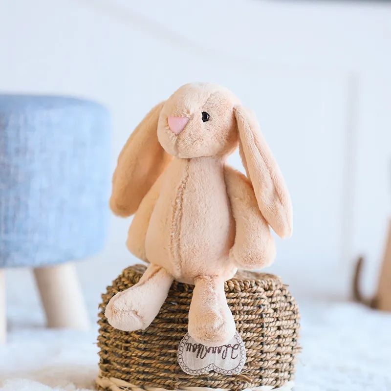 2024 5 Färger 35 cm Bunny Soft Toys Bunny Doll Easter Rabbit Plush Toy med långa öron fyllda djur barn leksaker gåva grossist