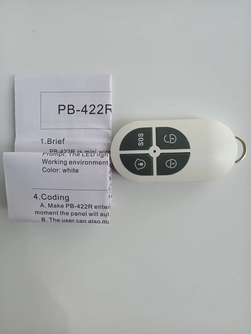 Controle Novo Estilo PB422R Controle Remoto Armar/Desarmar 4Key Alarme Controle Remoto Compatível com Sistemas de Alarme de Intrusão Focus 433MHz