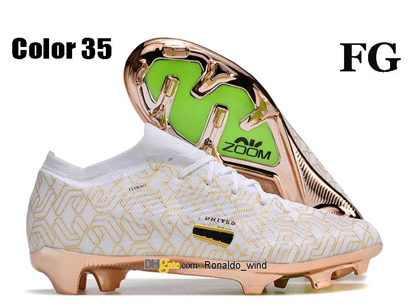 Sac-cadeau Mens Boots de football féminins Ronaldo CR7 Vapores 15 xv Elite FG TNS CLEATS SUPERFIY