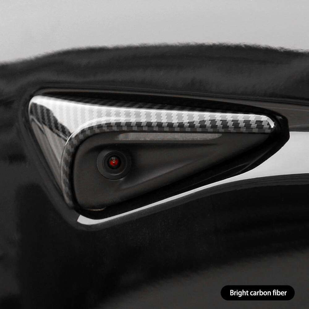 Nuovo Nuovo Nuovo Lato di Protezione Della Fotocamera Tesla Nuovo Modello 3 + Highland 2024 Indicatori di Direzione Trim Copertura Ala Fender Adesivo Accessori Auto