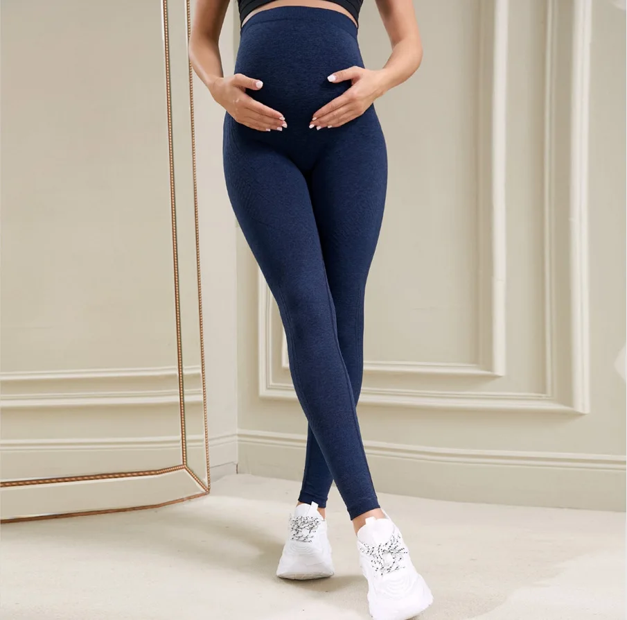 Leggings premaman da donna a vita alta sopra la pancia Pantaloni da yoga gravidanza a lunghezza intera Leggings da allenamento abbigliamento attivo