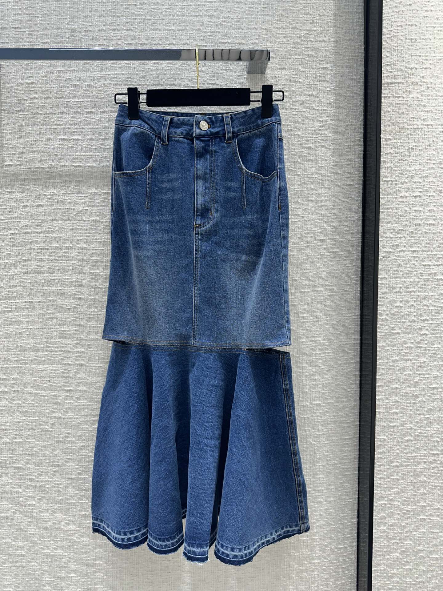 Jupes courtes décontractées en Denim pour femmes, Patchwork, printemps été 2024, SS003